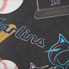 MLB Marlins Large Zip Around Wristlet