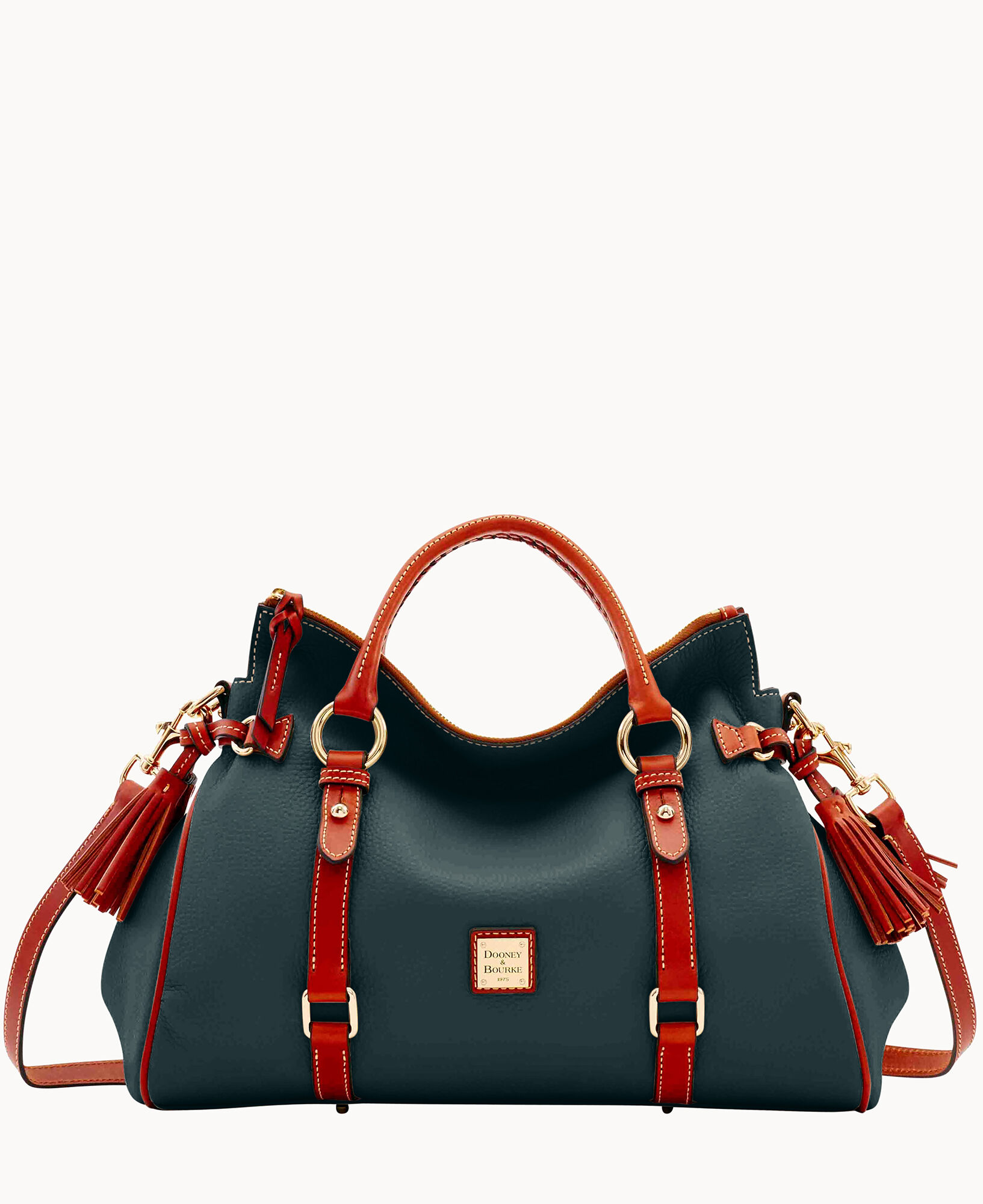  Dooney & Bourke Handbag, Pebble Grain Satchel - Black :  Clothing, Shoes & Jewelry
