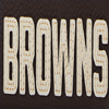 NFL Browns Double Zip Wristlet